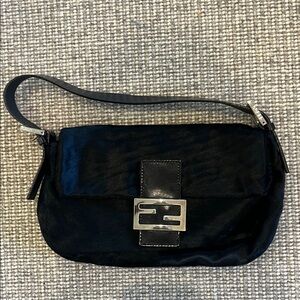 Fendi vintage baguette bag.  Rare mohair.   11” across.   Never used.
